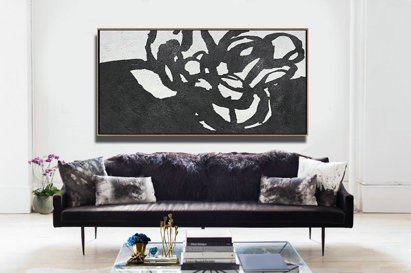 Big Painting,Oversized Horizontal Minimal Art On Canvas - Acrylic Painting Canvas Art